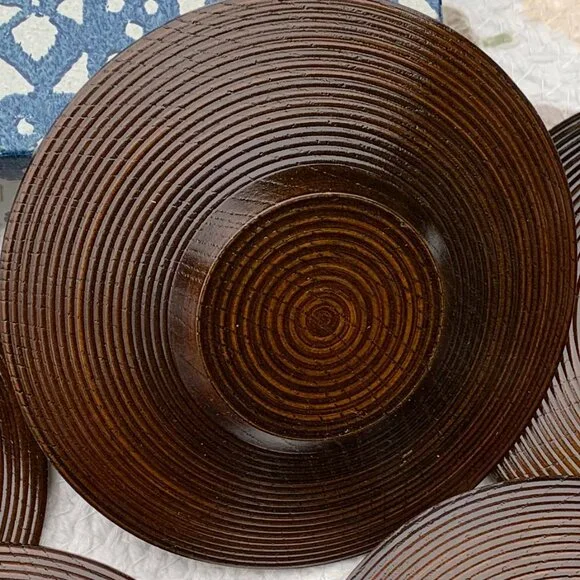 Vtg Japanese Tea Saucer Trinket Appetizer 5pc Set - Picture 7 of 9